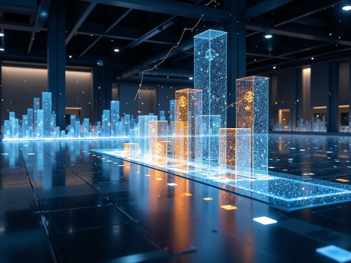 未来科技概念图,数字化城市天际线,蓝色科技光效,现代建筑群